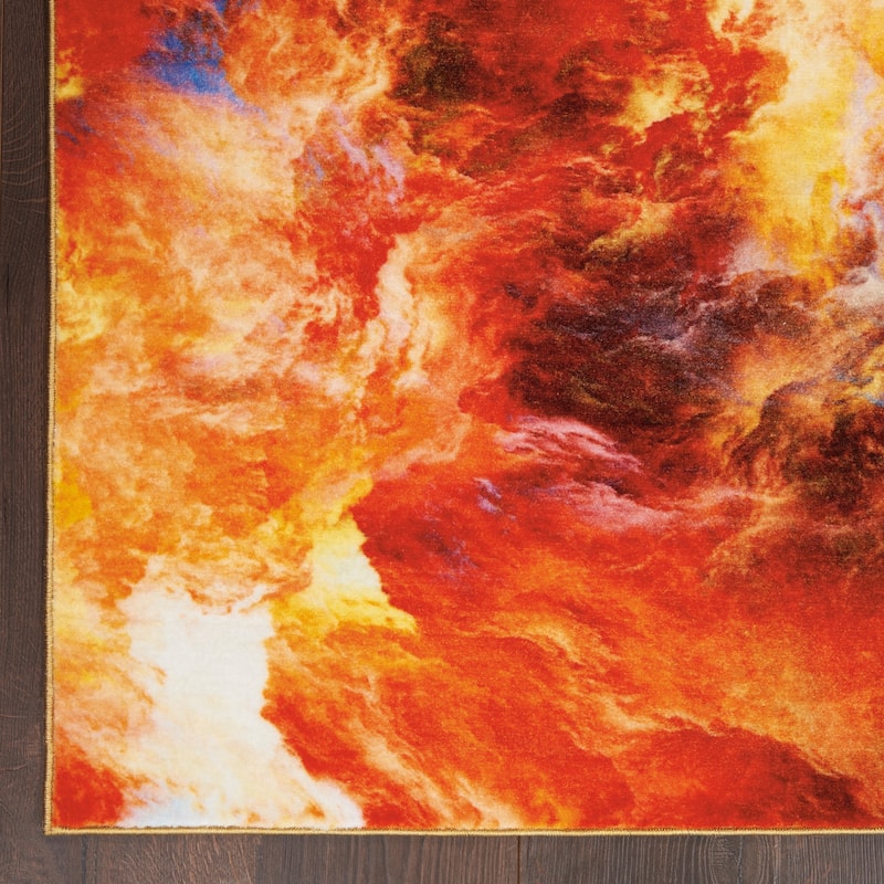 Nourison Le Reve Red Flame Area Rug