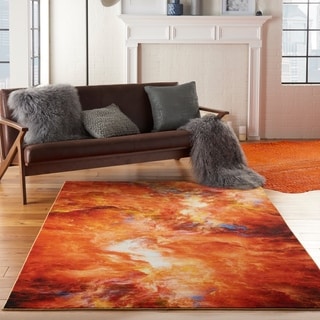 Nourison Le Reve Red Flame Area Rug