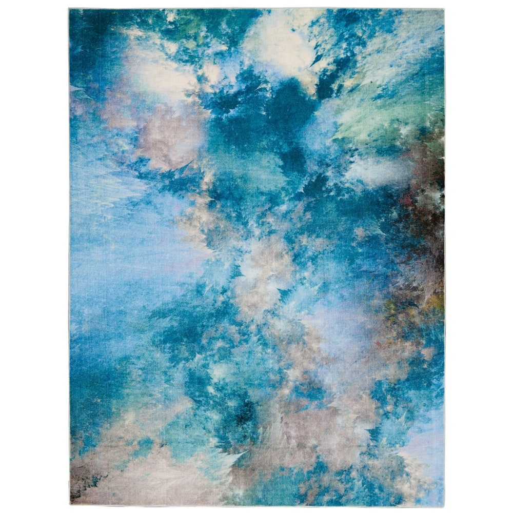 Nourison Le Reve Seafoam Blue Area Rug