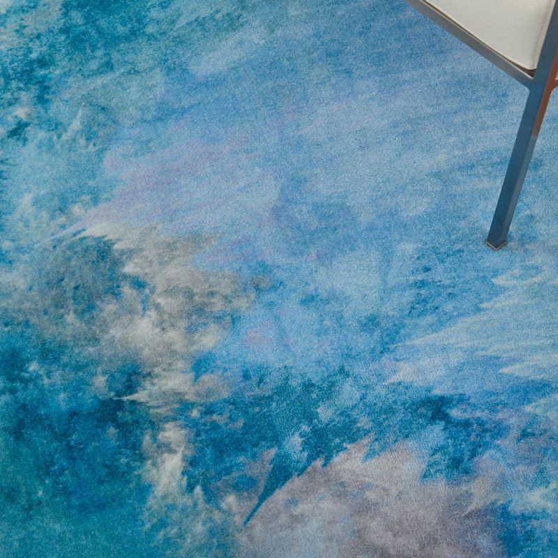 Nourison Le Reve Seafoam Blue Area Rug