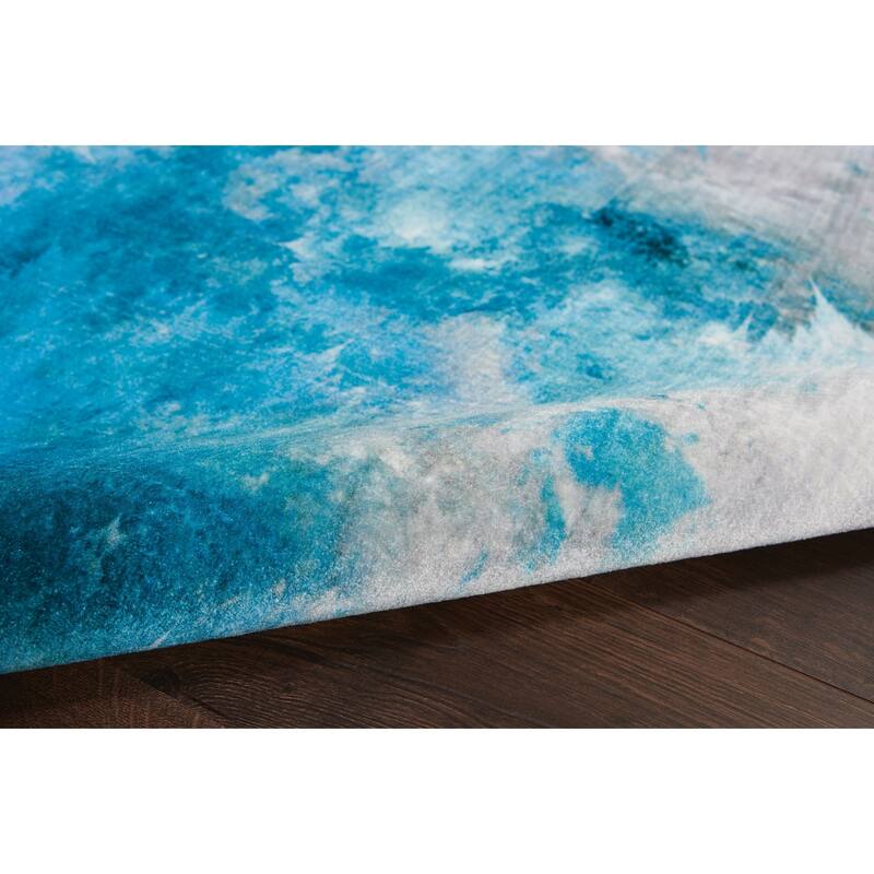 Nourison Le Reve Seafoam Blue Area Rug
