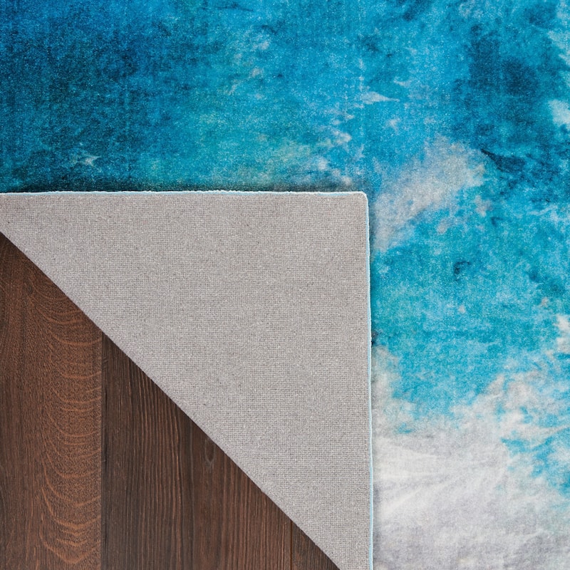 Nourison Le Reve Seafoam Blue Area Rug