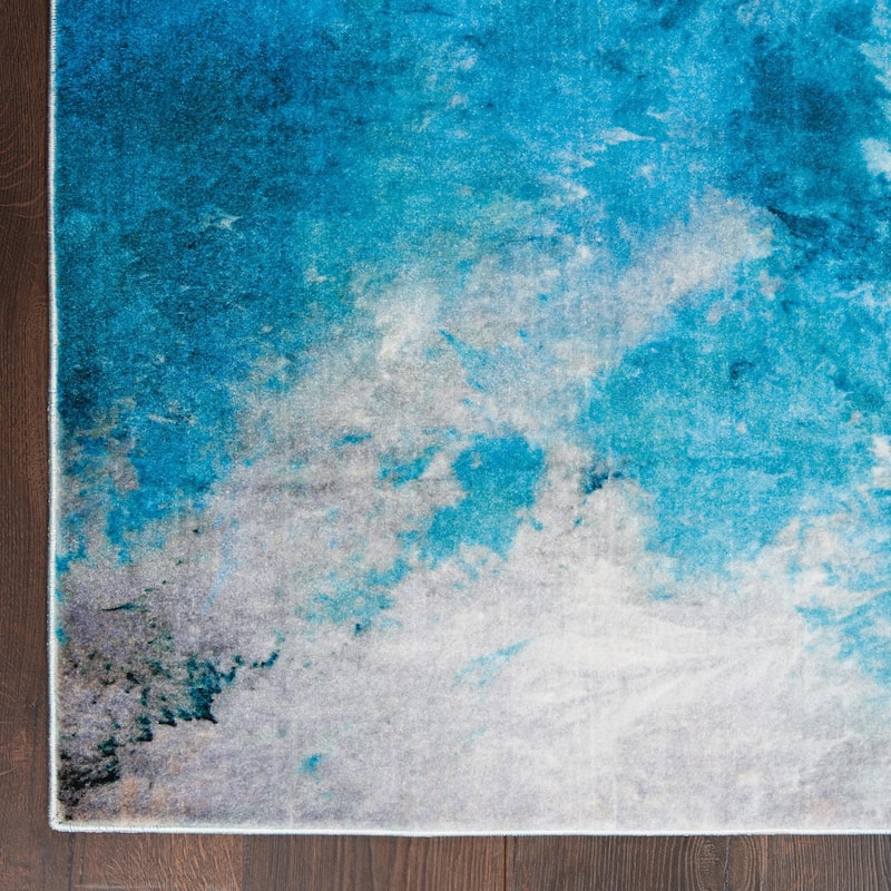 Nourison Le Reve Seafoam Blue Area Rug