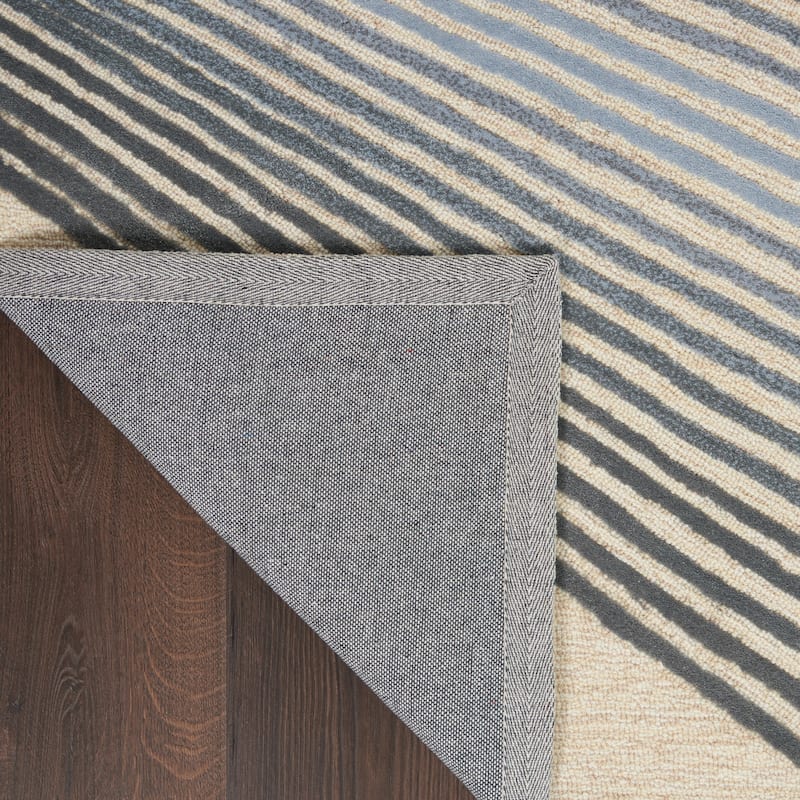 Nourison Symmetry Ivory/Grey Area Rug