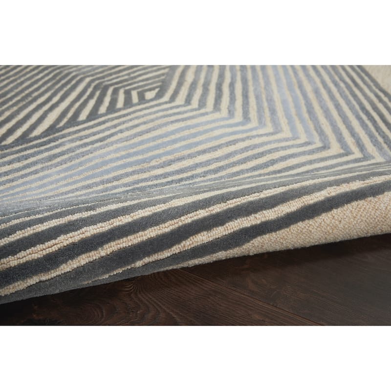 Nourison Symmetry Ivory/Grey Area Rug