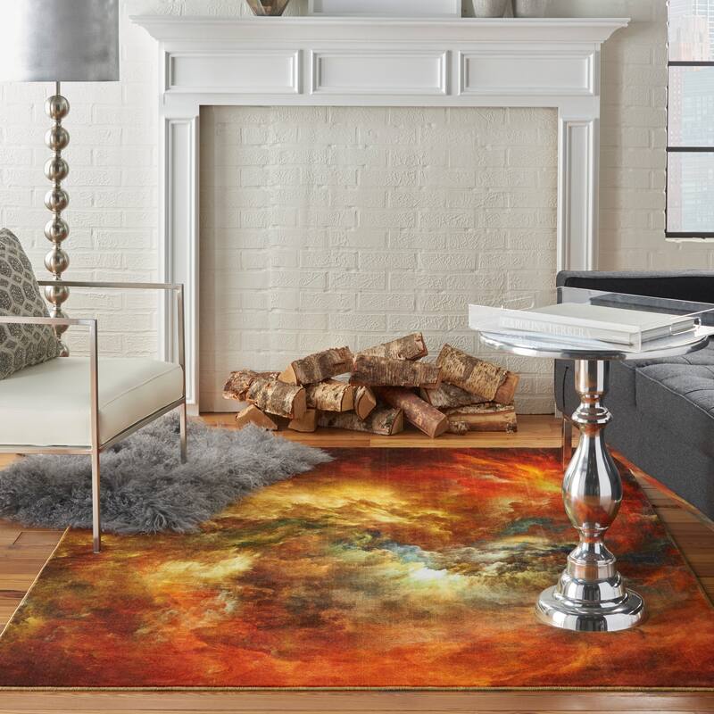 Nourison Le Reve Distressed Abstract Area Rug