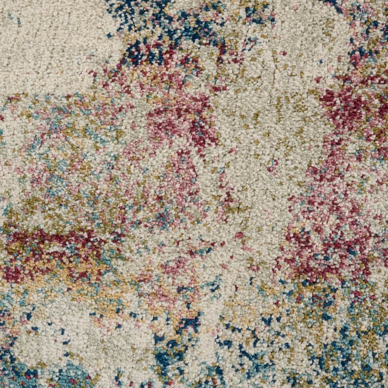 Nourison Fusion Multicolor Abstract Shag Rug
