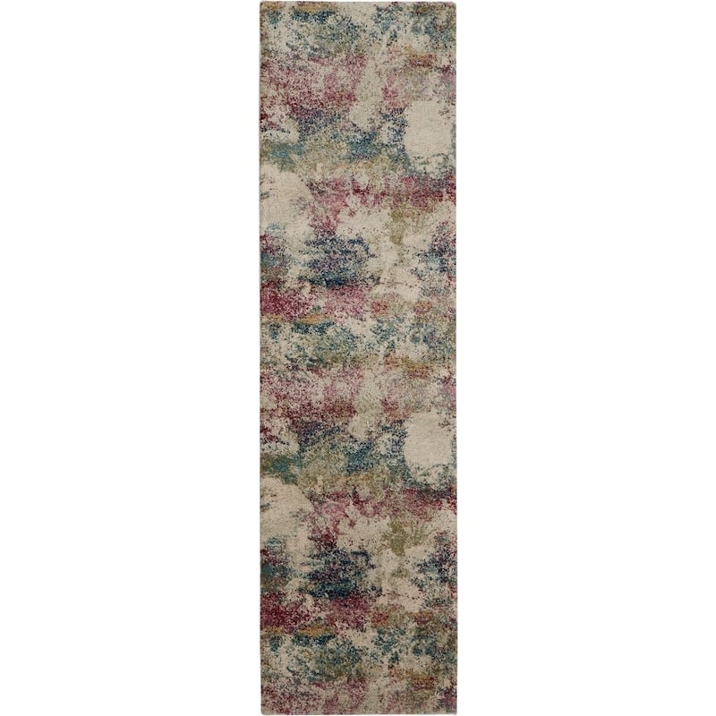 Nourison Fusion Multicolor Abstract Shag Rug
