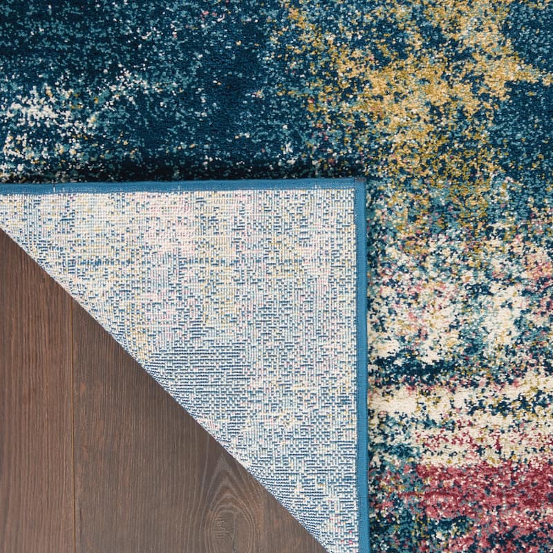 Nourison Fusion Multicolor Abstract Shag Rug