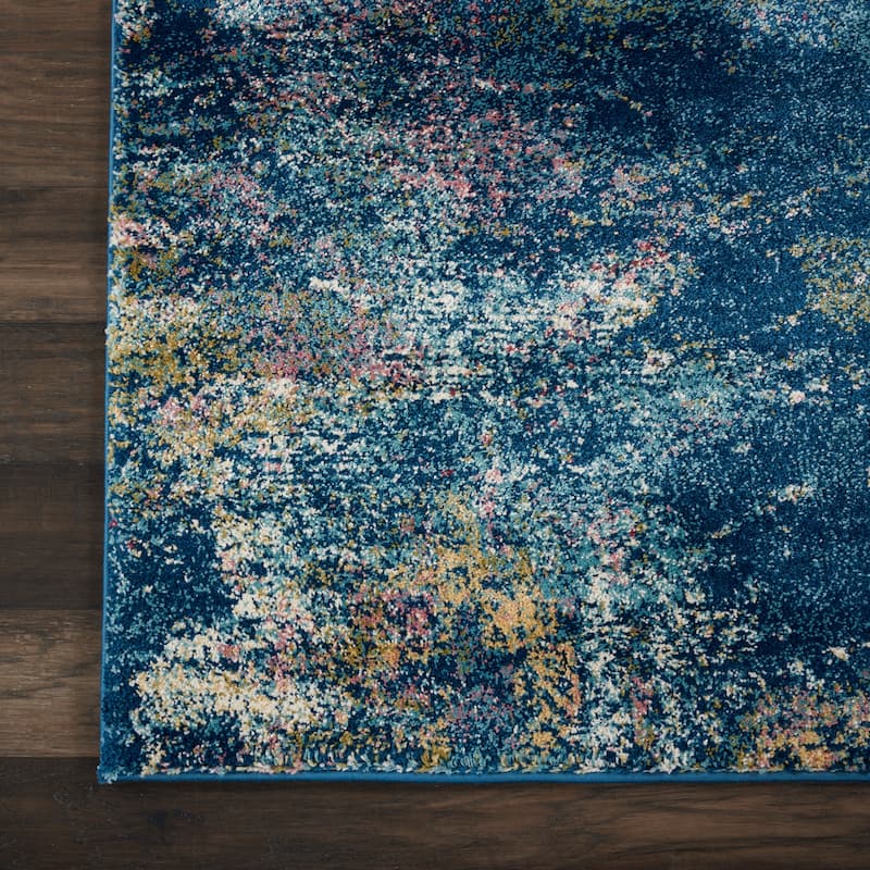Nourison Fusion Multicolor Abstract Shag Rug
