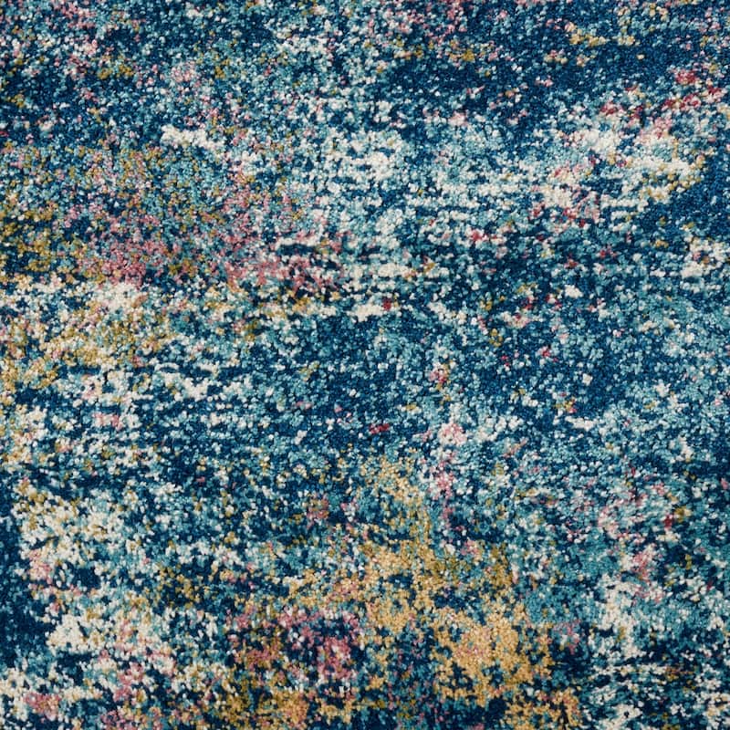Nourison Fusion Multicolor Abstract Shag Rug