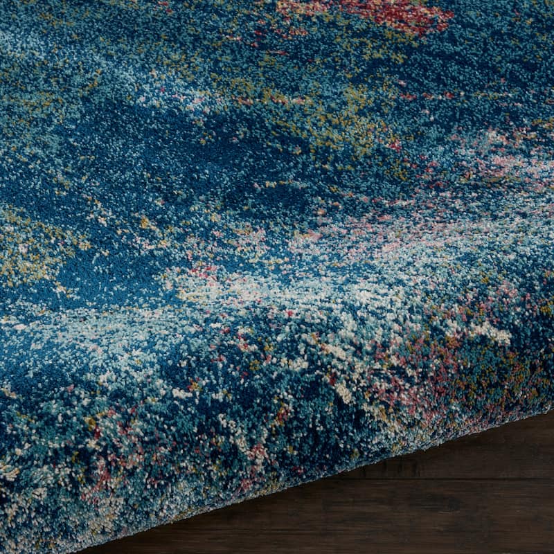 Nourison Fusion Multicolor Abstract Shag Rug