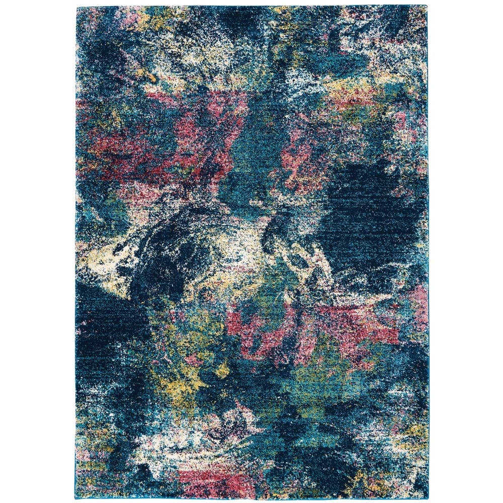 Nourison Fusion Multicolor Abstract Shag Rug