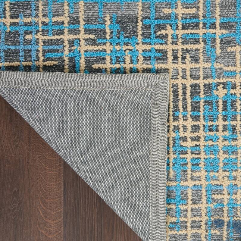 Nourison Symmetry Blue/Beige Area Rug