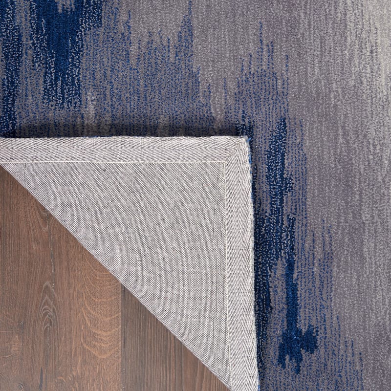 Nourison Symmetry Grey/Blue Area Rug