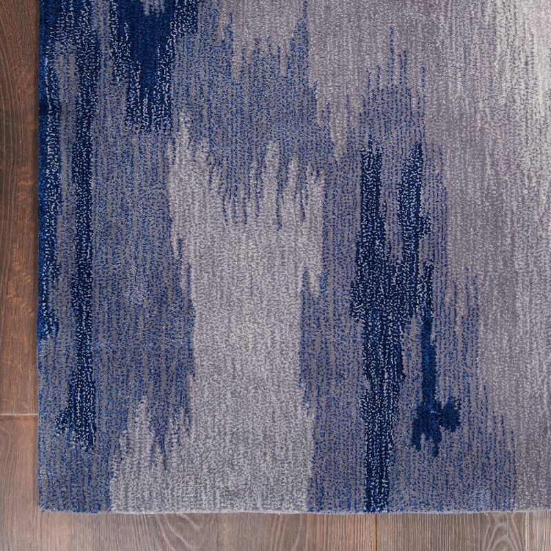 Nourison Symmetry Grey/Blue Area Rug