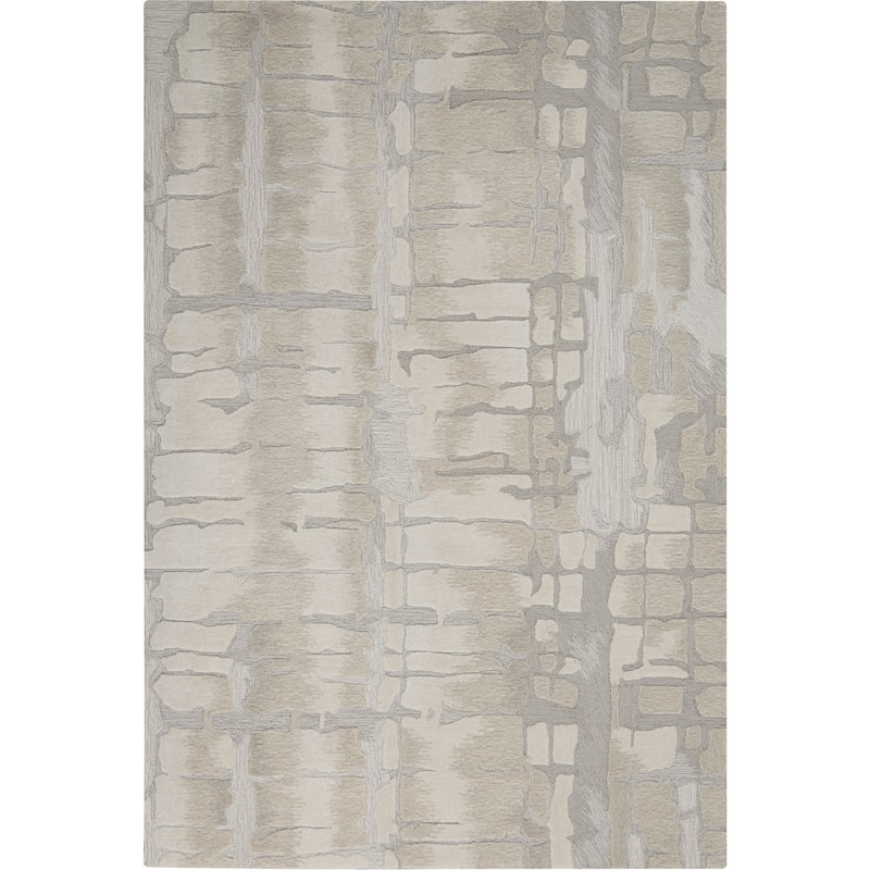 Nourison Symmetry Textured Area Rug - 3' 9" x 5' 9" - Blue/Grey