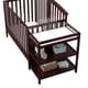 preview thumbnail 10 of 14, Storkcraft Greyson 4-in-1 Convertible Crib and Changer - 2 Open Shelves, Water-Resistant Vinyl Changing Pad with Safety Strap