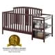 preview thumbnail 8 of 14, Storkcraft Greyson 4-in-1 Convertible Crib and Changer - 2 Open Shelves, Water-Resistant Vinyl Changing Pad with Safety Strap