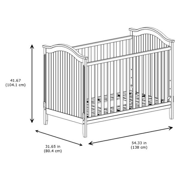 Storkcraft Monterey 3-in-1 Convertible Crib - Converts to Toddler Bed and Daybed, 3 Adjustable Mattress Heights