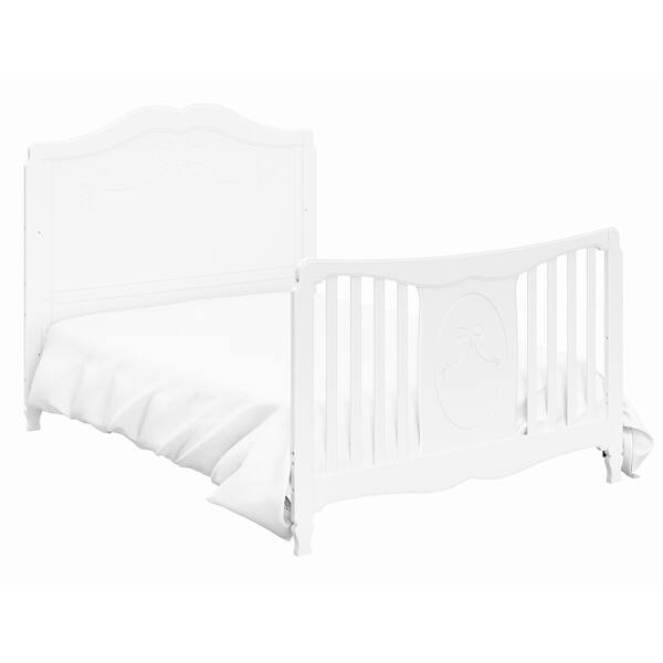 Storkcraft Princess 4 In 1 Convertible Crib Converts To Toddler Bed Daybed And Full Size Bed 3 Adjustable Mattress Heights Overstock 26458242