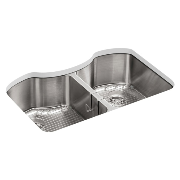 Kohler Octave 32 X 20 1 4 9 5 16 Under Mount Double Equal Kohler Octave 32 X 20 1 4 9 5 16 Under Mount Double Equal Stainless Steel Kitchen Sink Free Shipping Today 26458780