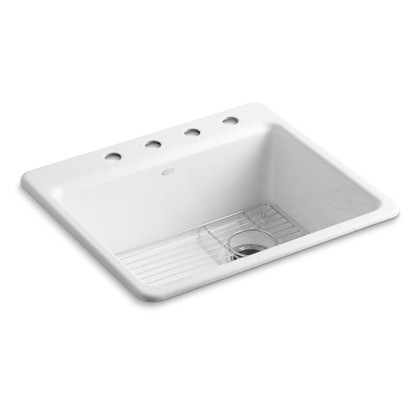 Shop Kohler Riverby 25"X22"X9-5/8"Kitchen Sink, Bottom ...