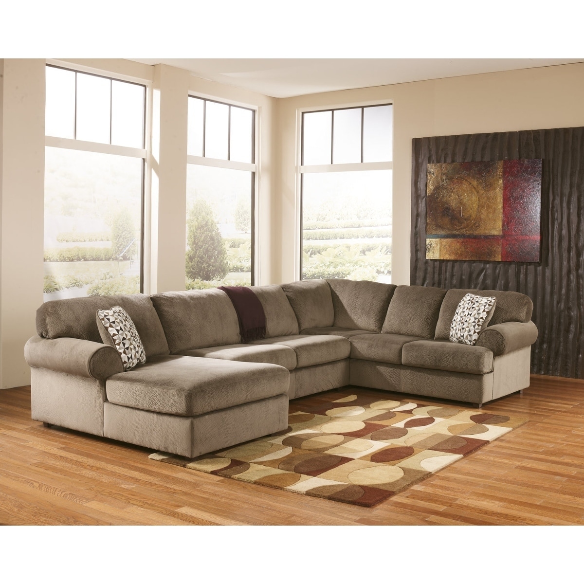 Jessa Place 3 Piece Dune Beige Sectional Sofa