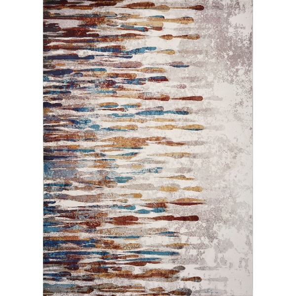 Domani Artisan Ivory Contemporary Art Area Rug