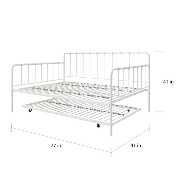 Porch & Den Alderview Metal Daybed and Twin Trundle Set