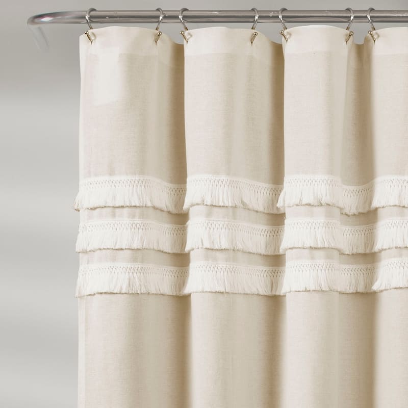 Porch & Den Kinney Tassel Shower Curtain