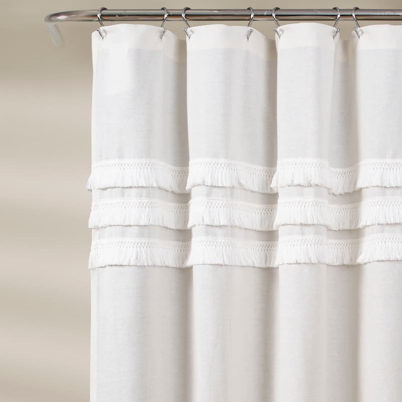 Porch & Den Kinney Tassel Shower Curtain