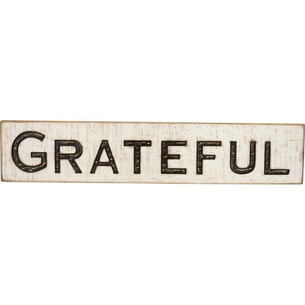 Carved Sign - Grateful