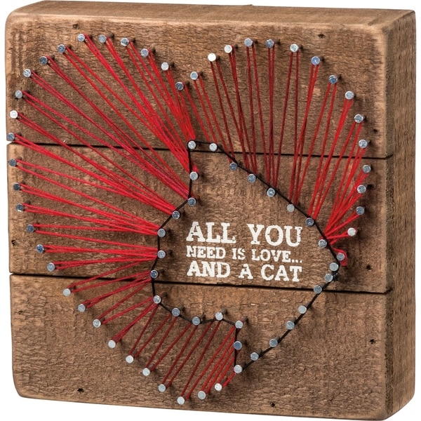 String Art - All You Need Is Love And A Cat Heart