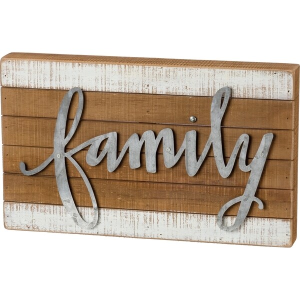 Slat Box Sign - Family
