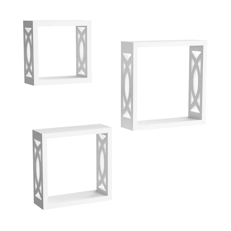 Porch & Den Gala Open Cube Wall Shelf Set with Hidden Brackets