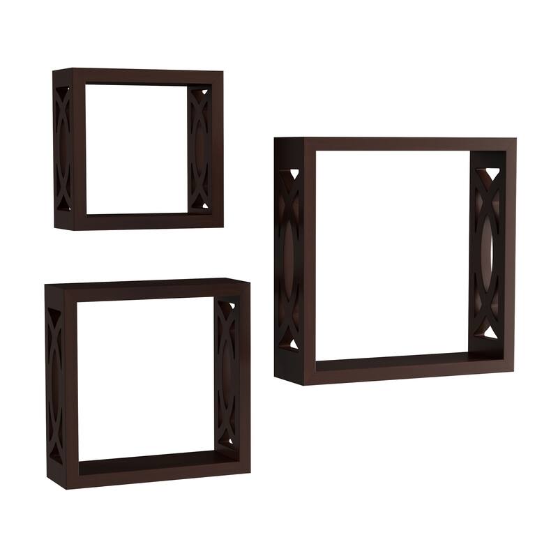 Porch & Den Gala Open Cube Wall Shelf Set with Hidden Brackets