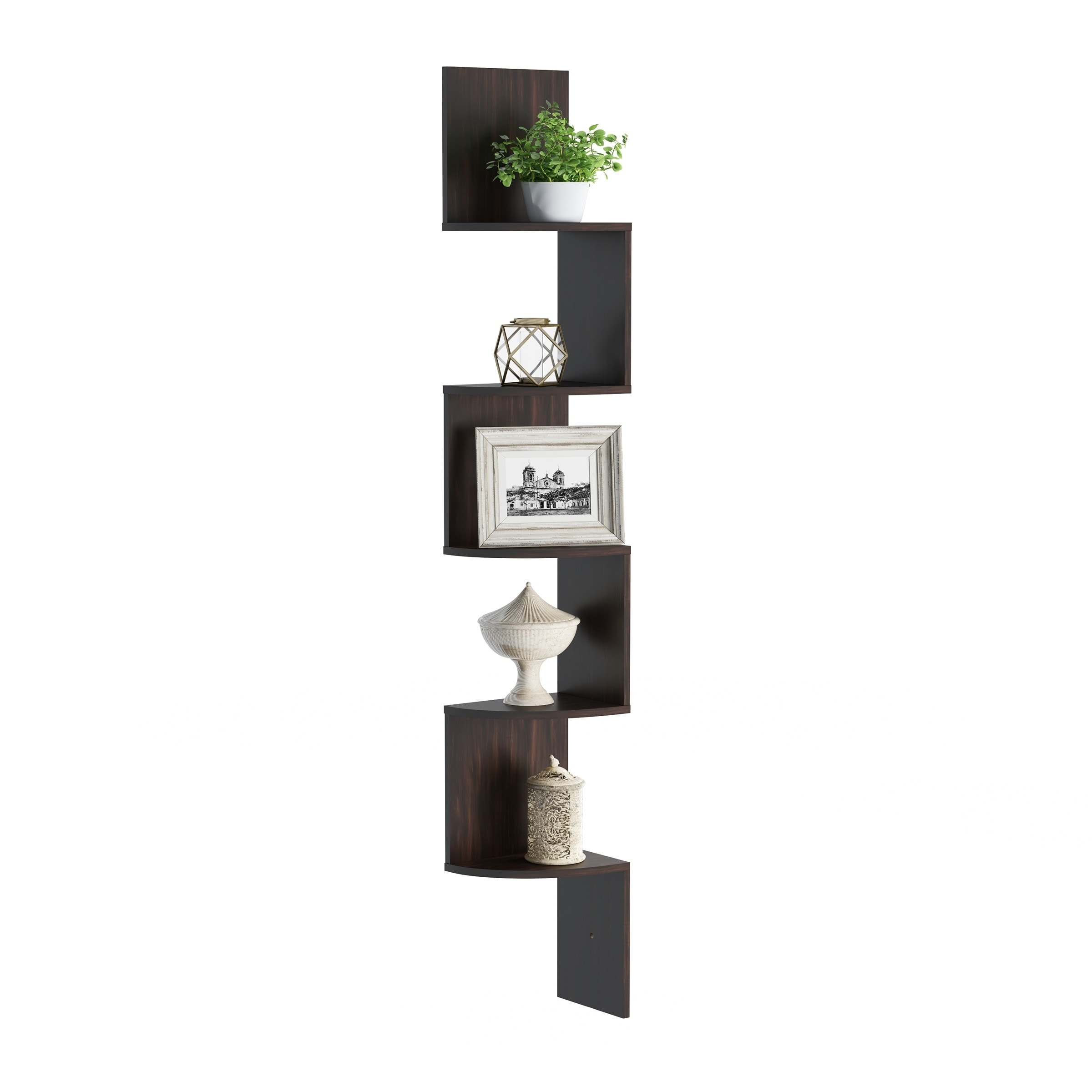 Lavish Home Decorative Floating Cube Wall Shelves in White (Set of