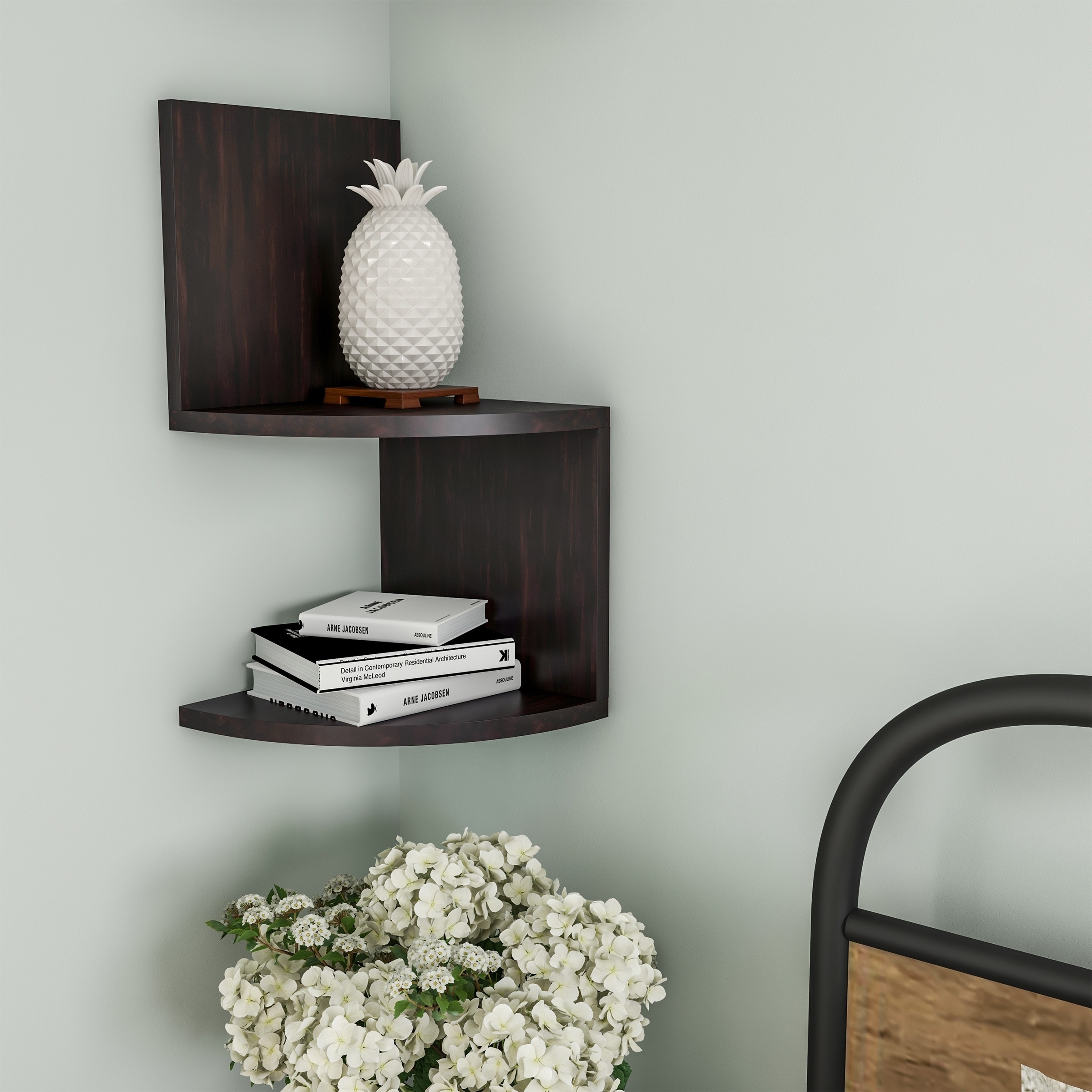 3pcs Durable Floating Corner Wall Shelf Display Trinket Photo Shelf Home Decor 
