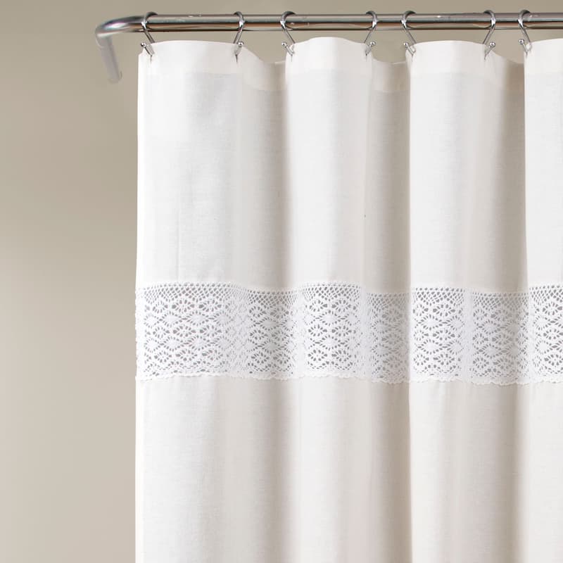 Lush Decor Dana Lace Shower Curtain