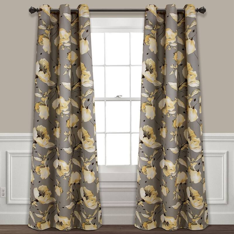 Silver Orchid Lane Blackout Window Curtain Panel Pair
