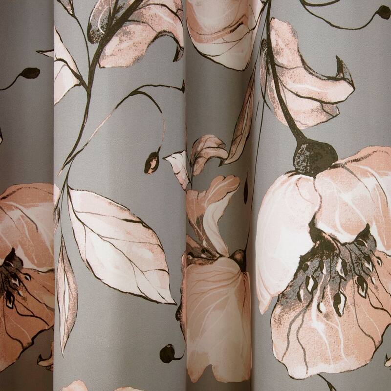 Silver Orchid Lane Blackout Window Curtain Panel Pair
