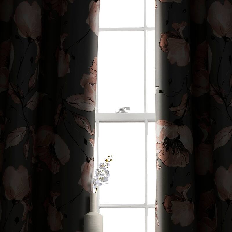 Silver Orchid Lane Blackout Window Curtain Panel Pair