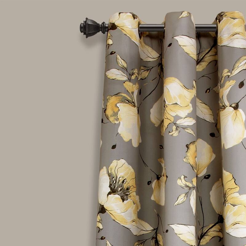 Silver Orchid Lane Blackout Window Curtain Panel Pair