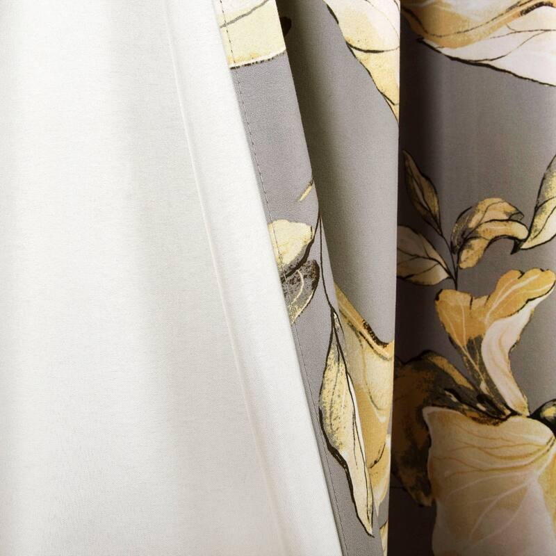 Silver Orchid Lane Blackout Window Curtain Panel Pair