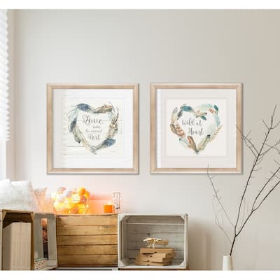 Feather Love Nest -2 Piece Set - 16 x 16