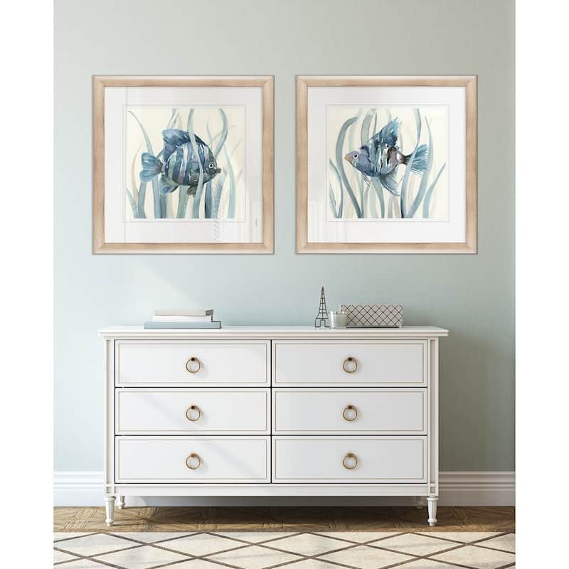 Fish in Seagrass I -2 Piece Set - 16 x 16