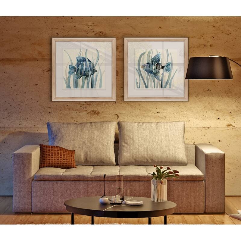 Fish in Seagrass I -2 Piece Set - 16 x 16