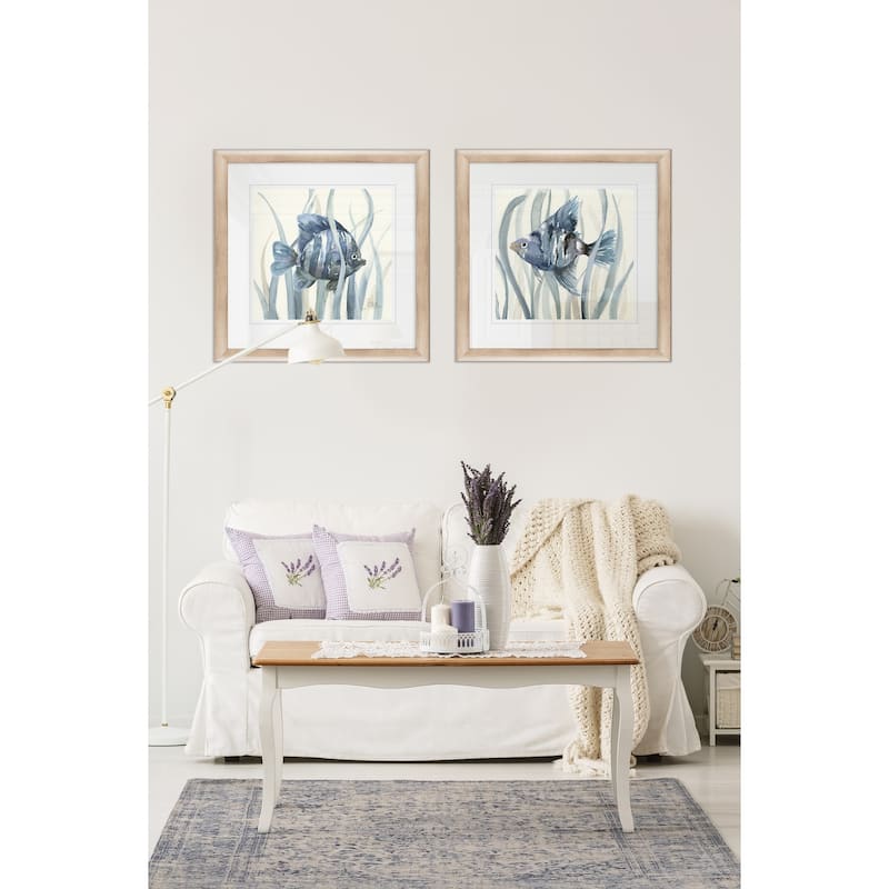 Fish in Seagrass I -2 Piece Set - 16 x 16