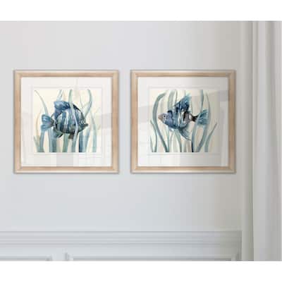 Fish in Seagrass I -2 Piece Set - 16 x 16